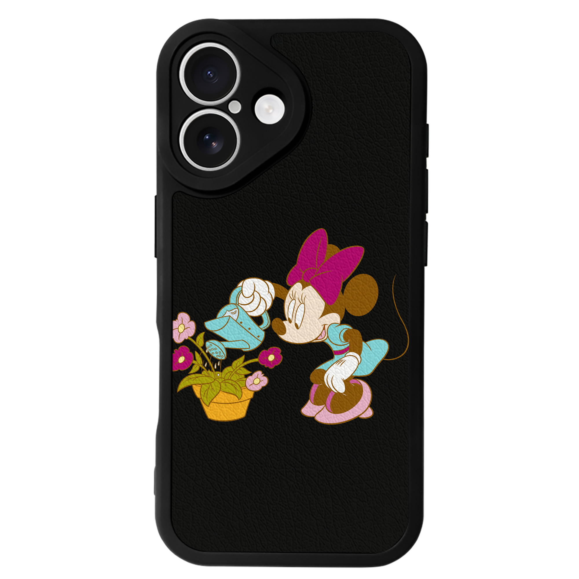 （画像用） ミッキーマウス Mickey Mouse 【iPhone 16シリーズ対応】シリコンスマホケース（レザー調） 材質：シリコン